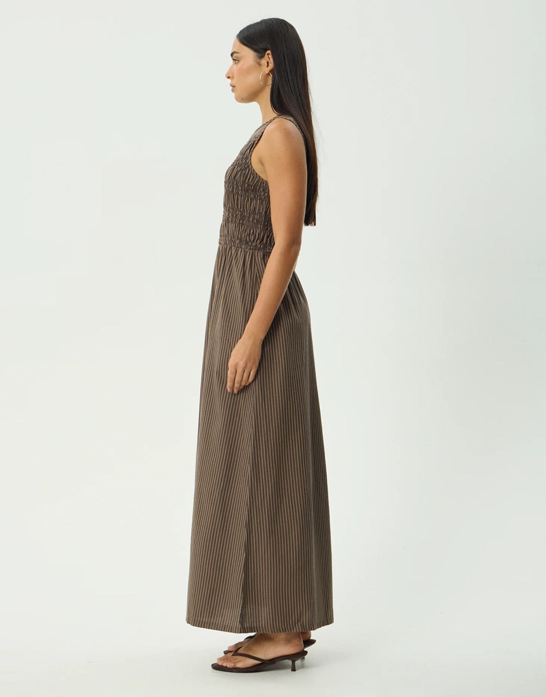 Cyrus Maxi Dress - Coffee Stripe