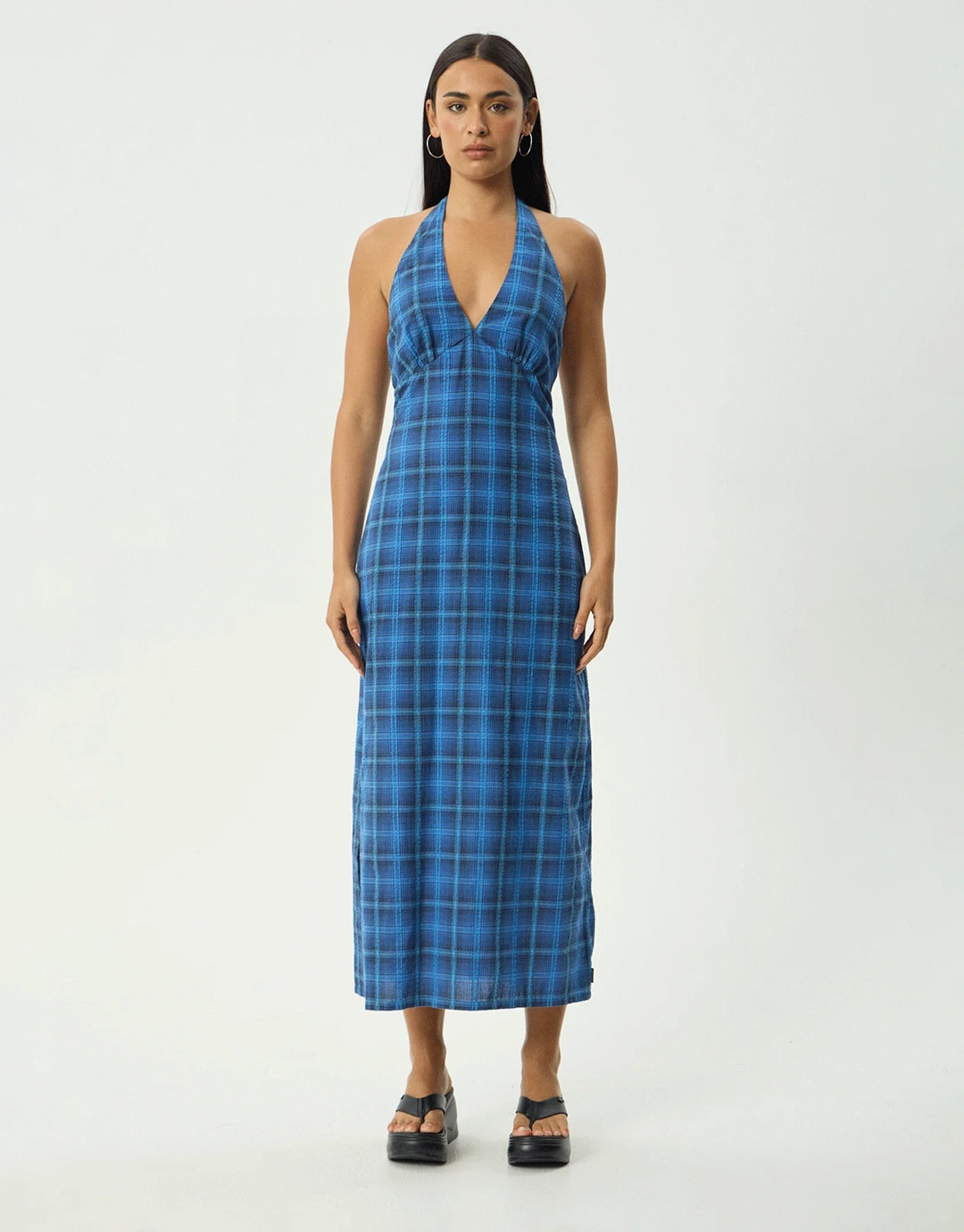 Camden Seersucker Maxi Dress - Marina Check