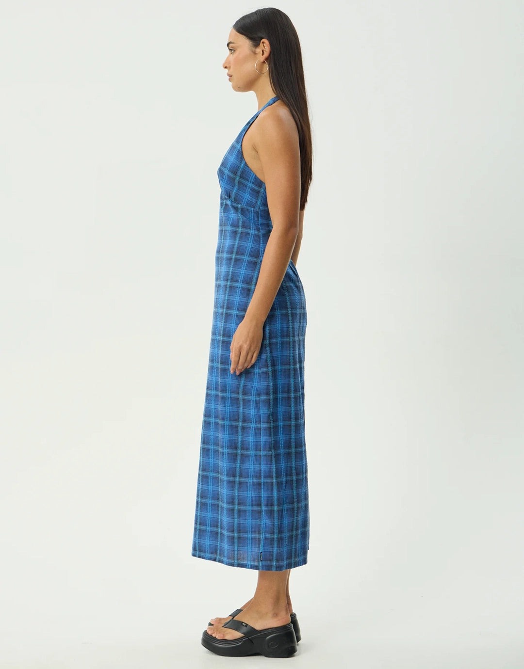 Camden Seersucker Maxi Dress - Marina Check