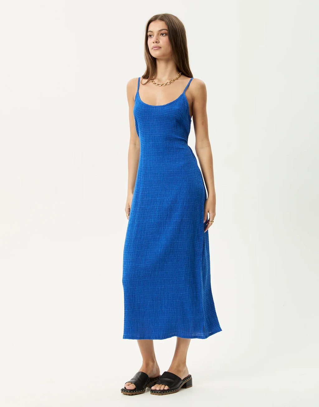 Marina Rumi Seersucker Maxi Dress - Marina