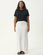 Focus Seersucker Maxi Skirt - Off White by Afends - view 2
