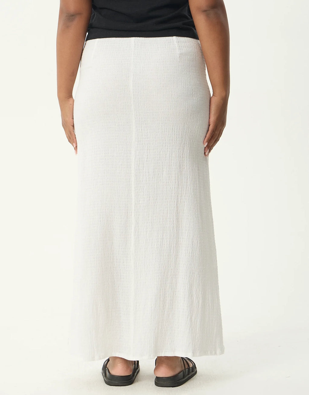 Focus Seersucker Maxi Skirt - Off White