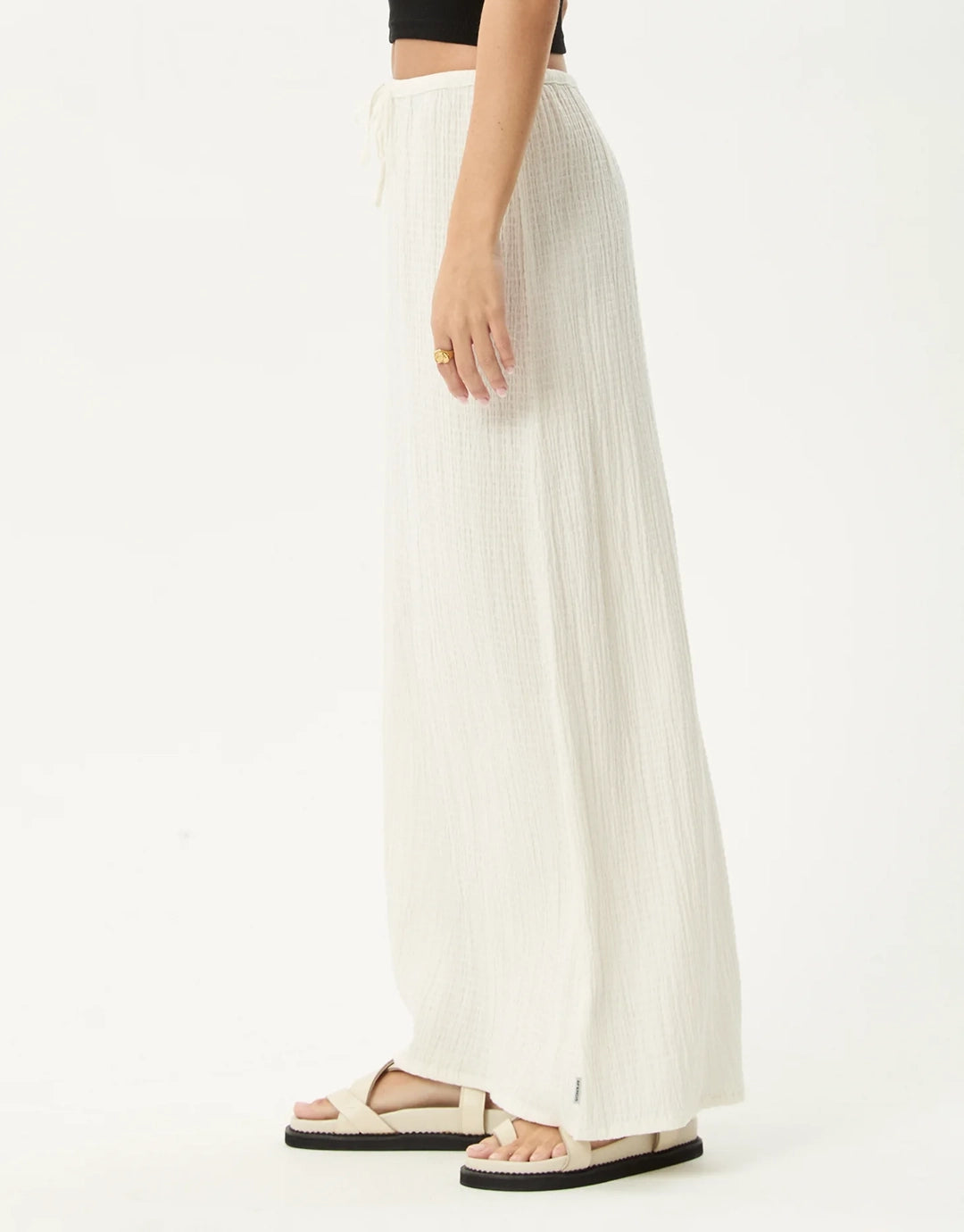 Focus Seersucker Maxi Skirt - Off White