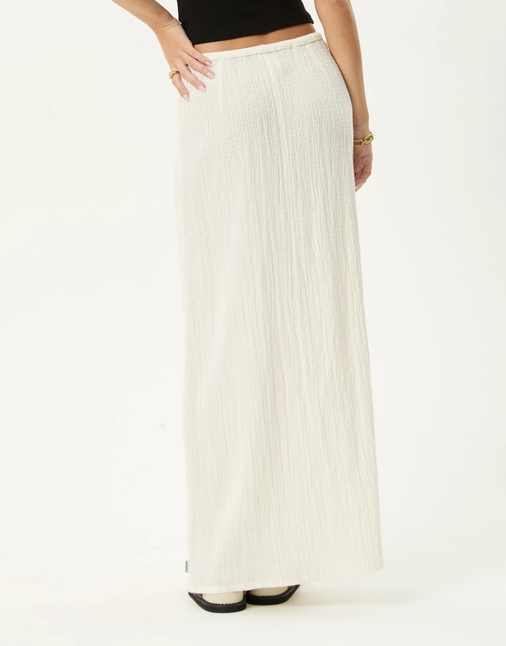 Focus Seersucker Maxi Skirt - Off White
