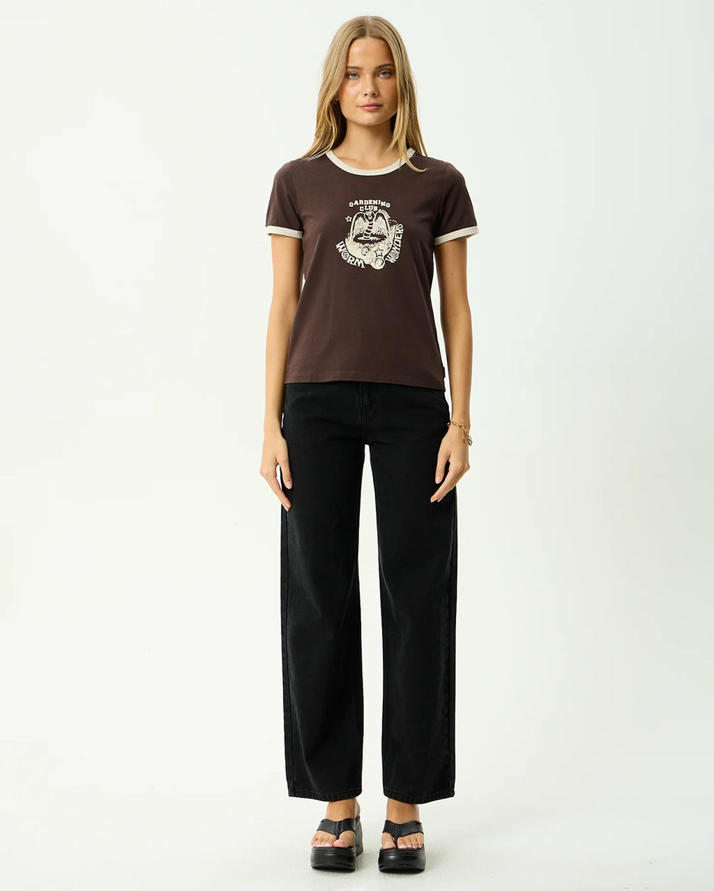 Wonders - Ringer T-Shirt - Coffee by Afends