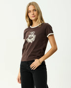 Wonders - Ringer T-Shirt - Coffee by Afends - view 3