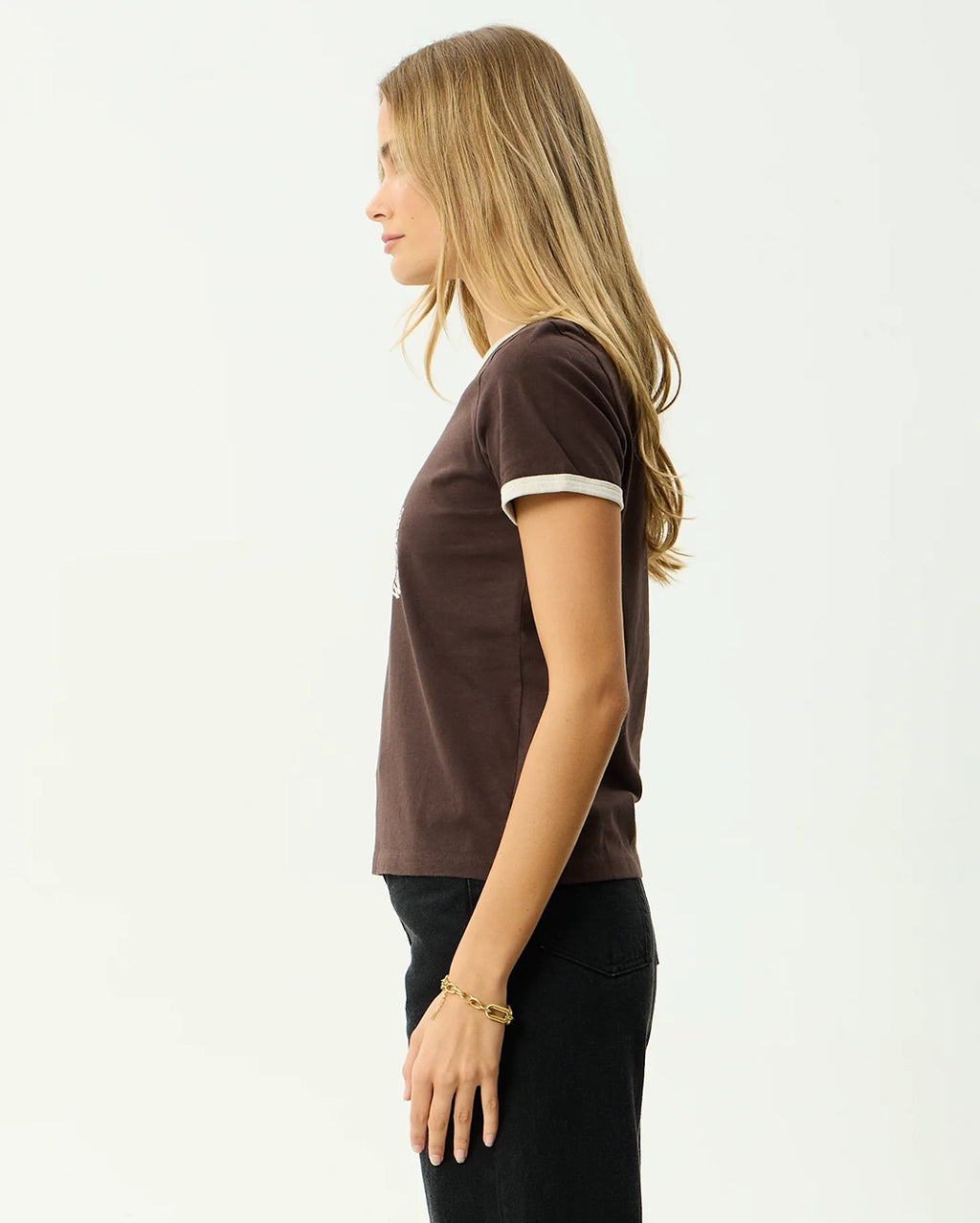 Wonders - Ringer T-Shirt - Coffee by Afends - view 4