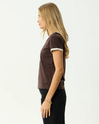 Wonders - Ringer T-Shirt - Coffee by Afends - view 4