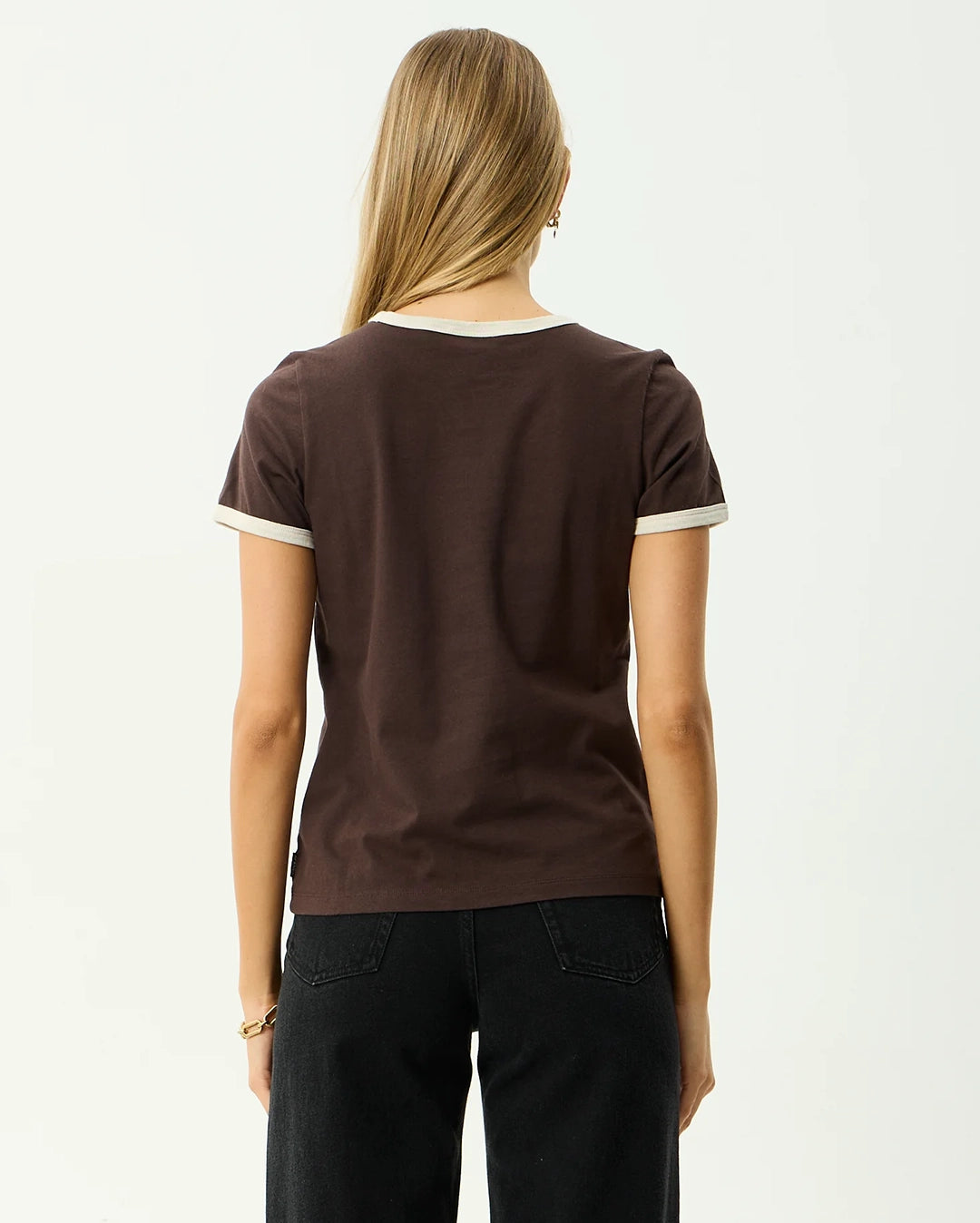 Wonders - Ringer T-Shirt - Coffee by Afends - view 5