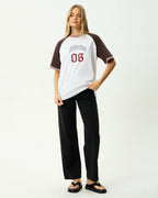 Dexter - Oversized T-Shirt - Coffee / White by Afends - view 2