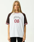 Dexter - Oversized T-Shirt - Coffee / White by Afends