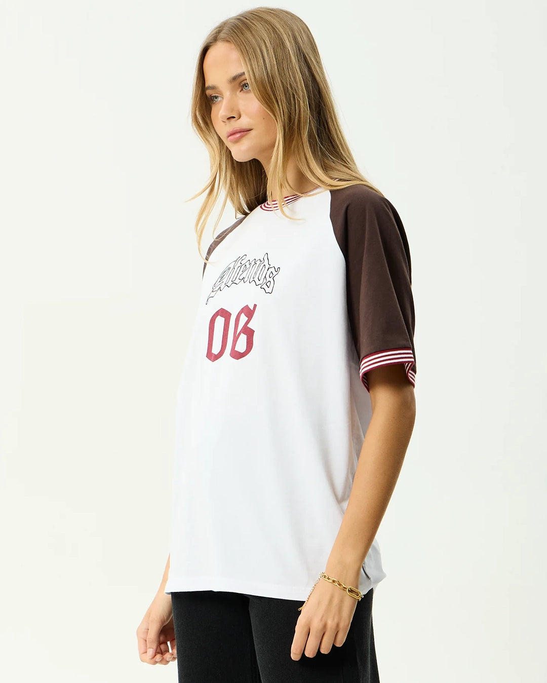 Dexter - Oversized T-Shirt - Coffee / White by Afends - view 4