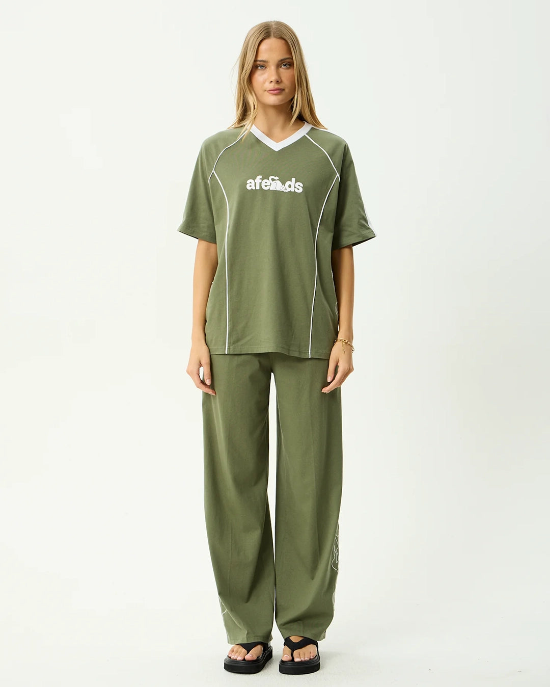 Dirts - Oversized T-Shirt - Deep Olive by Afends - view 2