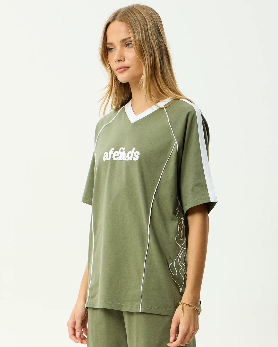 Dirts - Oversized T-Shirt - Deep Olive by Afends - view 4