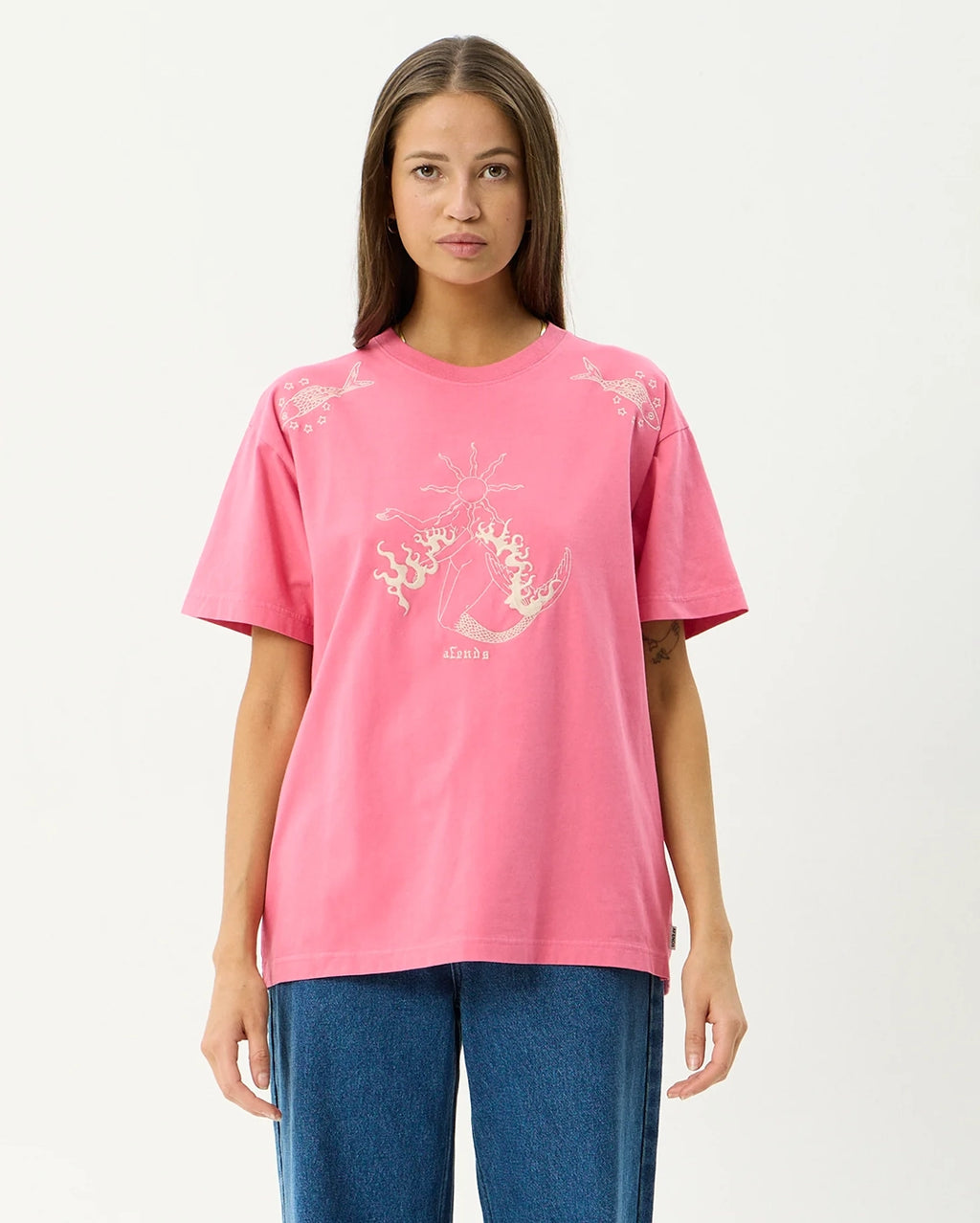 Sea Siren - Oversized T-Shirt - Washed Raspberry by Afends