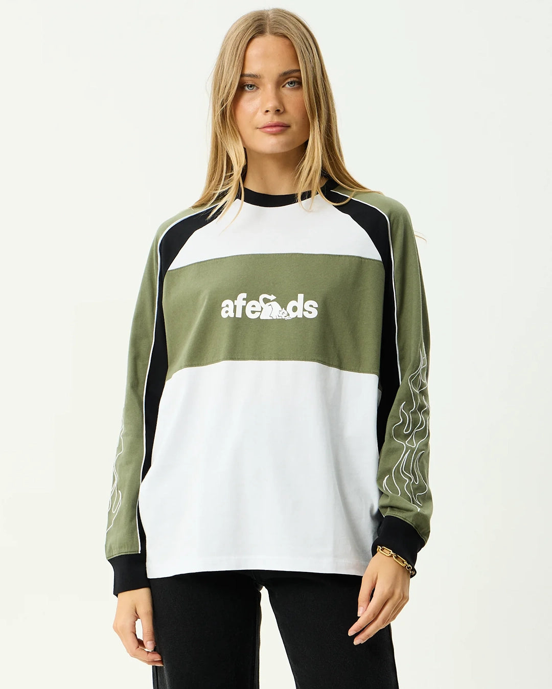 Dirts - Long Sleeve T-Shirt - Deep Olive by Afends