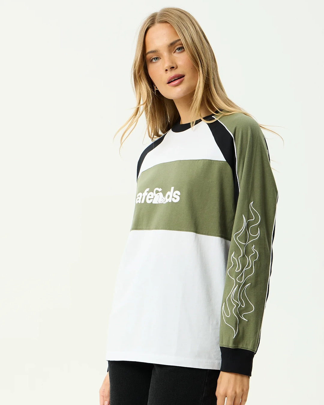 Dirts - Long Sleeve T-Shirt - Deep Olive by Afends - view 4