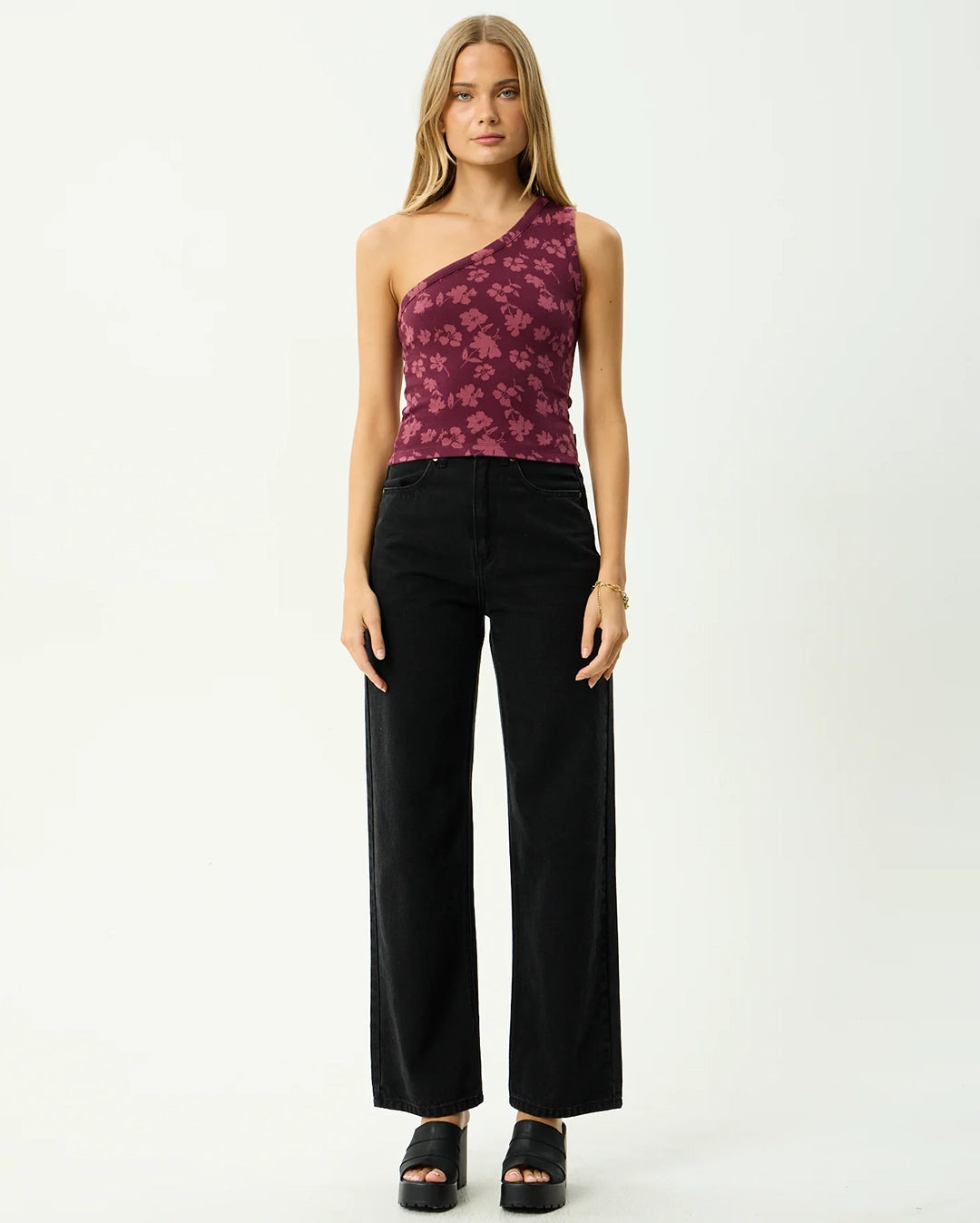 Marin - One Shoulder Top - Port by Afends - view 3