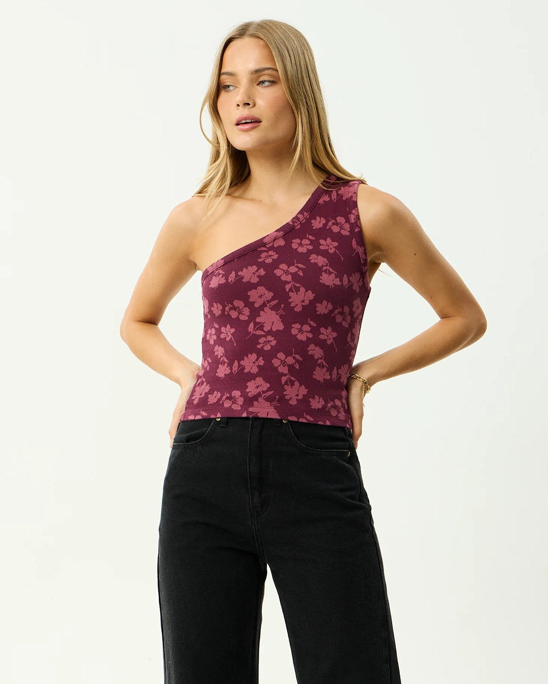 Marin - One Shoulder Top - Port by Afends - view 2