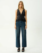 Sinclair - Cupro Tie Top - Black by Afends - view 2