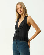 Sinclair - Cupro Tie Top - Black by Afends - view 4