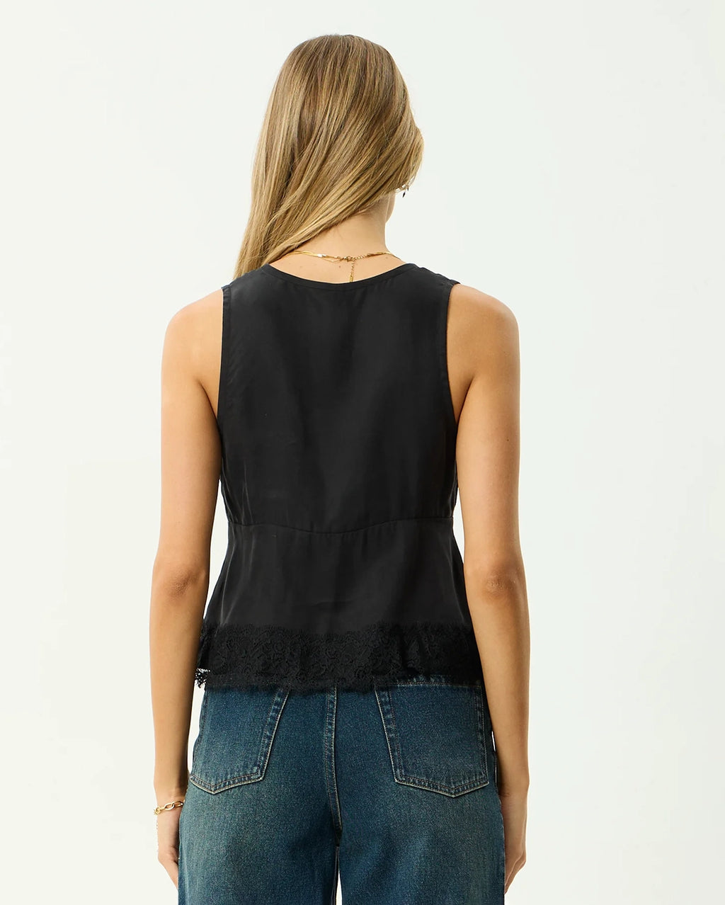 Sinclair - Cupro Tie Top - Black by Afends - view 6