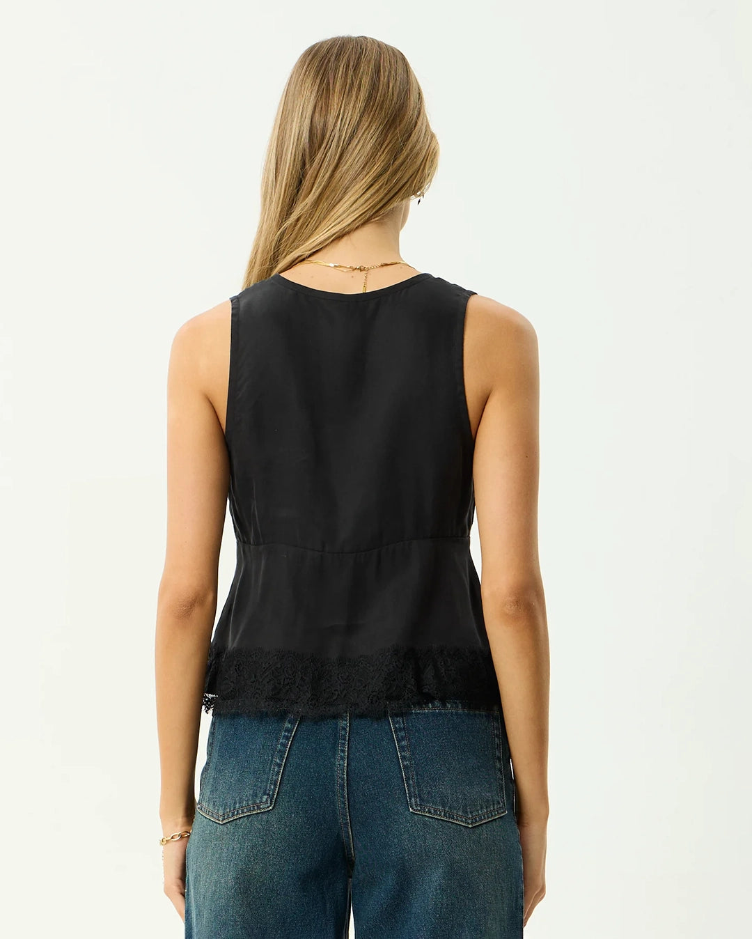 Sinclair - Cupro Tie Top - Black by Afends - view 6