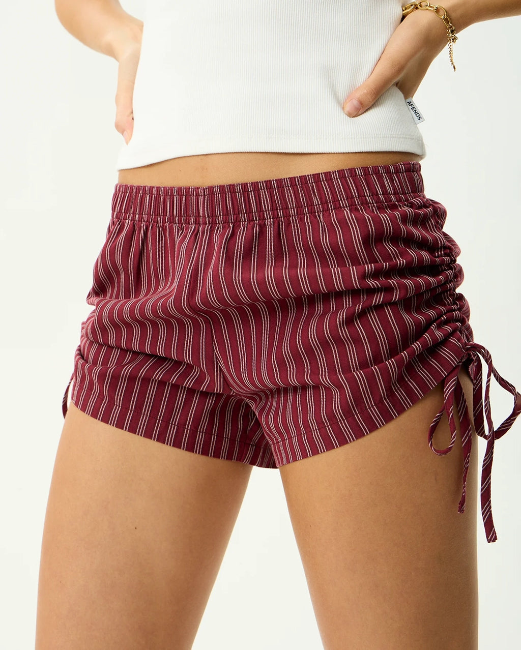 Ledger - Short - Burgundy Stripe by Afends - view 6
