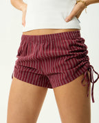 Ledger - Short - Burgundy Stripe by Afends - view 6