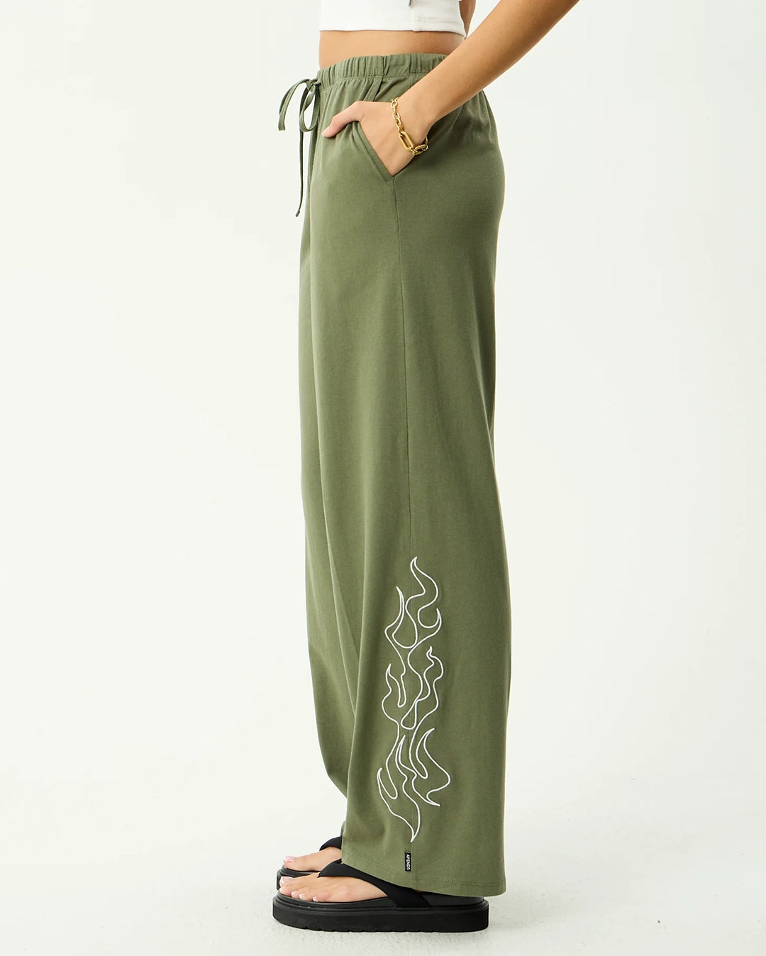 Dirts - Jersey Pant - Deep Olive by Afends - view 4