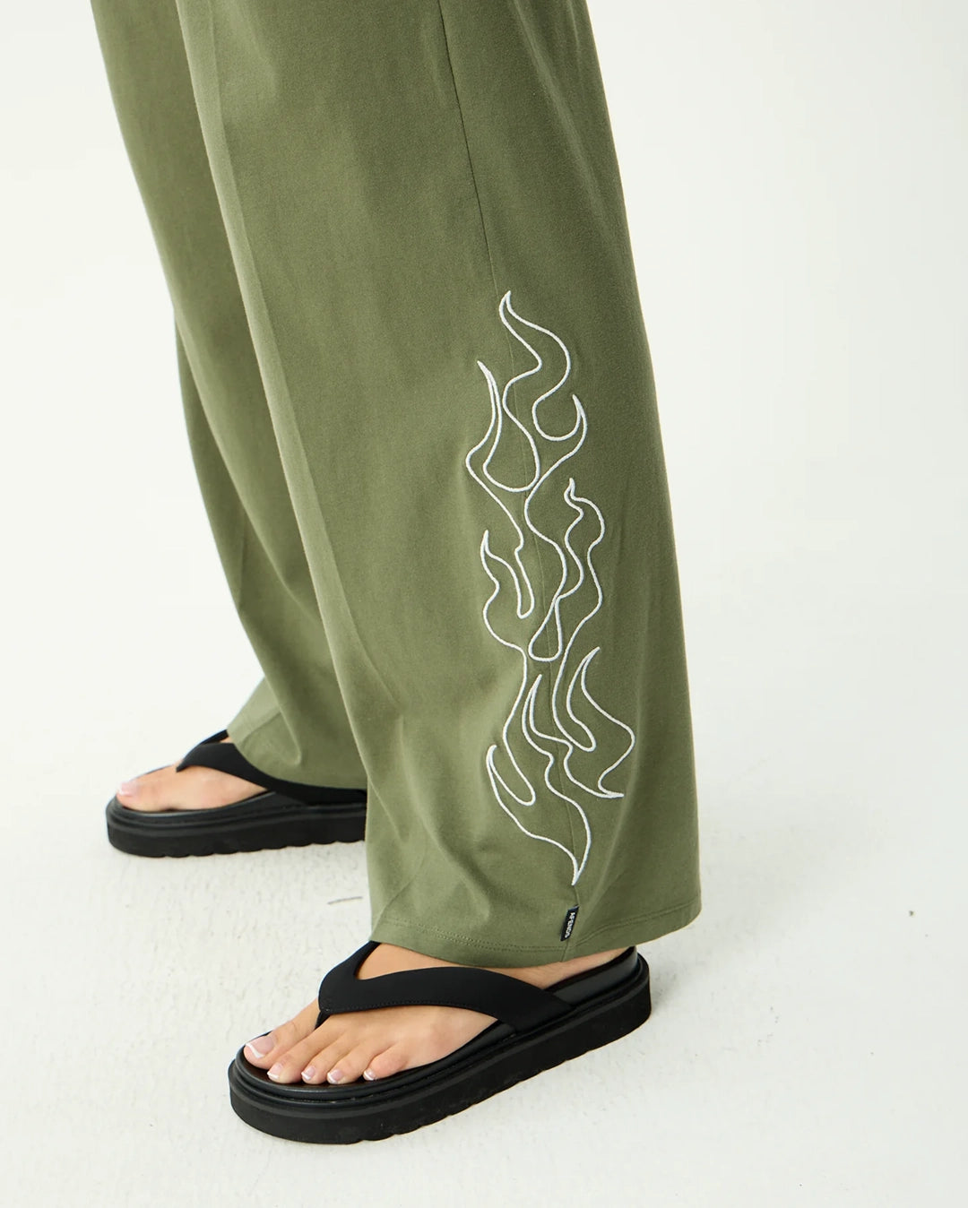 Dirts - Jersey Pant - Deep Olive by Afends - view 6