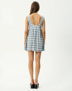 Lagoon Jesse - Seersucker Mini Dress - Overcast Check by Afends - view 8