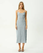 Lagoon - Seersucker Midi Dress - Overcast Check by Afends - view 3