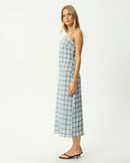 Lagoon - Seersucker Midi Dress - Overcast Check by Afends - view 5