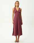 Ledger - Maxi Dress - Burgundy Stripe by Afends