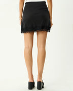 Sinclair - Cupro Mini Skirt - Black by Afends - view 5
