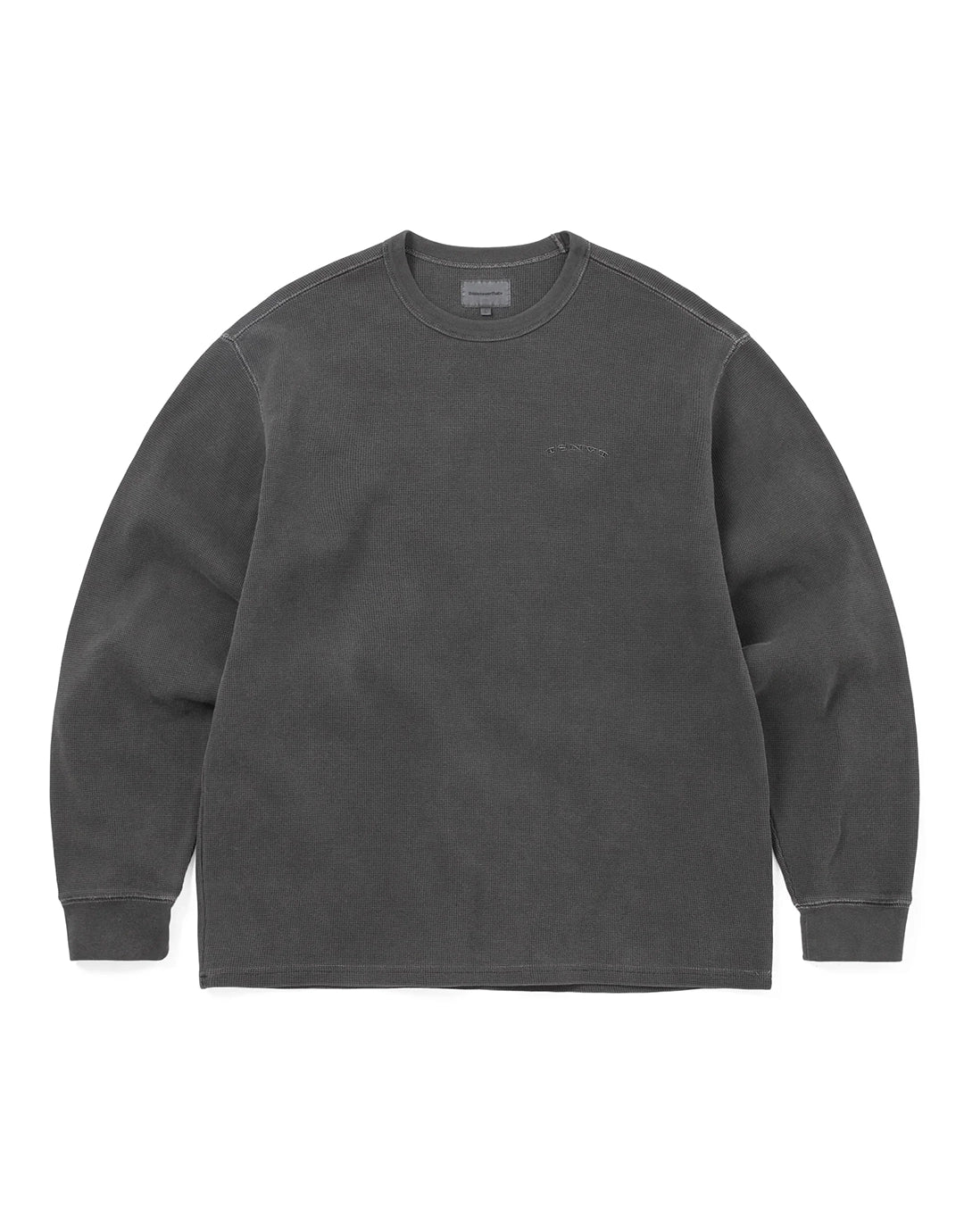 Waffle Long Sleeve T-Shirt - Charcoal