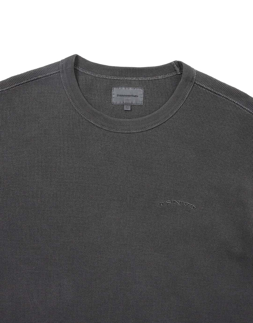 Waffle Long Sleeve T-Shirt - Charcoal
