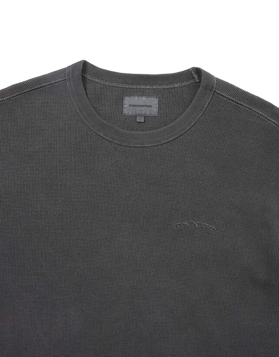 Waffle Long Sleeve T-Shirt - Charcoal