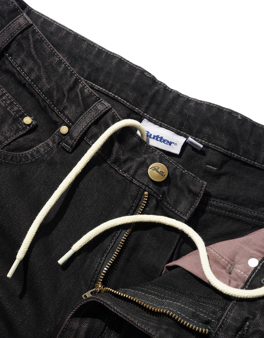 Wide Cut Denim Jeans - Tinted Black by Butter Goods - view 3