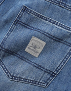 Wide Cut Denim Jeans - Vertical Stripe by Butter Goods - view 5