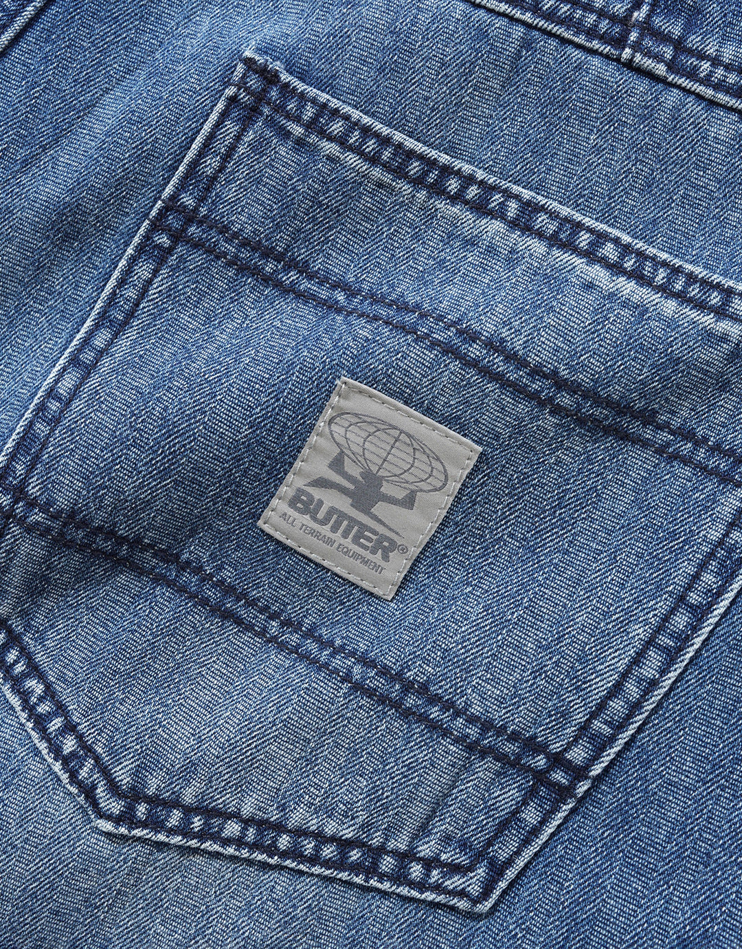 Wide Cut Denim Jeans - Vertical Stripe by Butter Goods - view 5