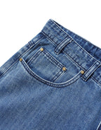 Wide Cut Denim Jeans - Vertical Stripe by Butter Goods - view 9