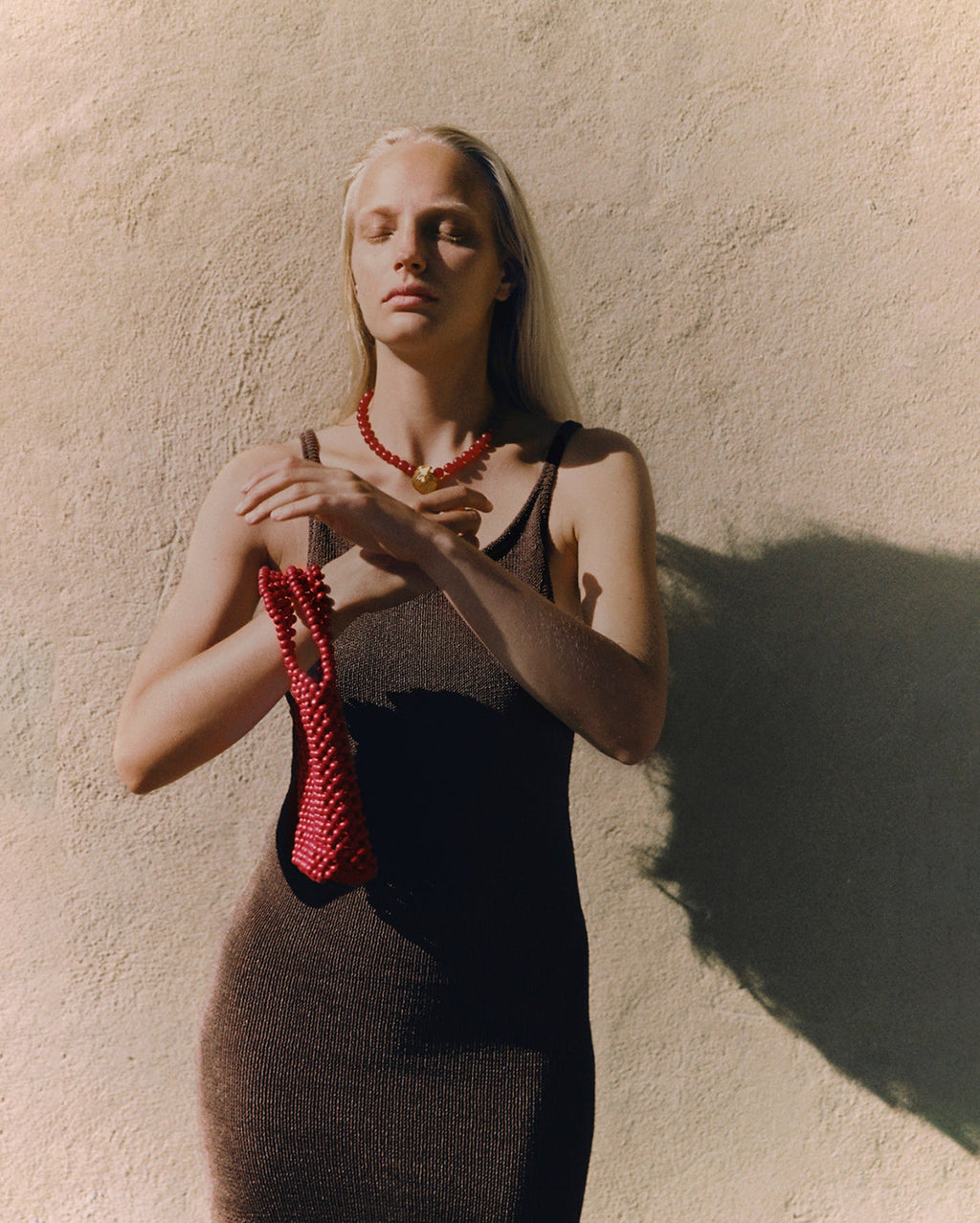 Textured Knit Dress - Chocolate