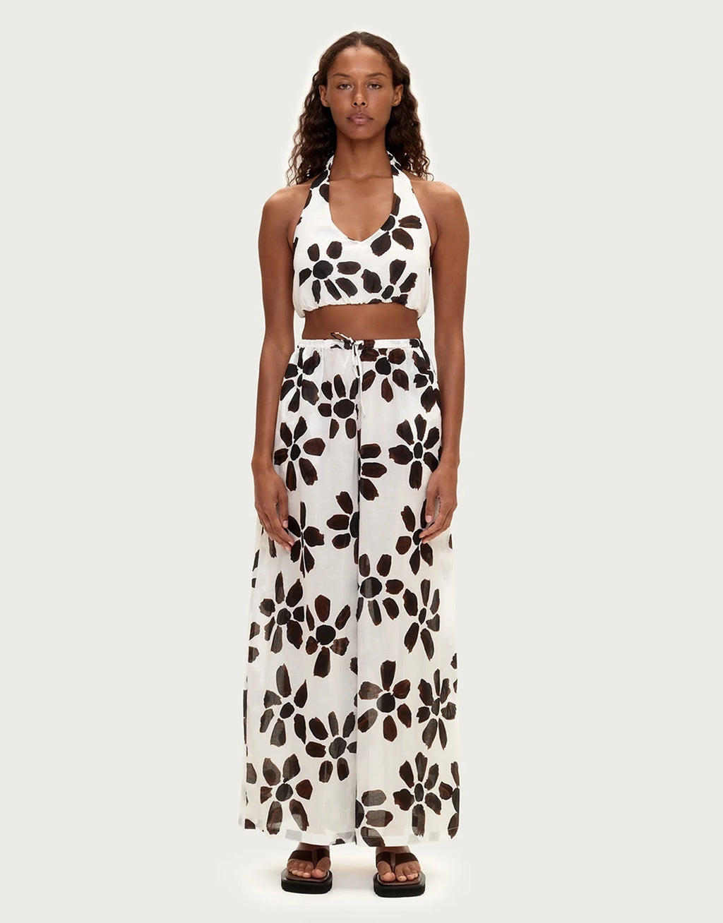 Cotton Pant - Chocolate Flower