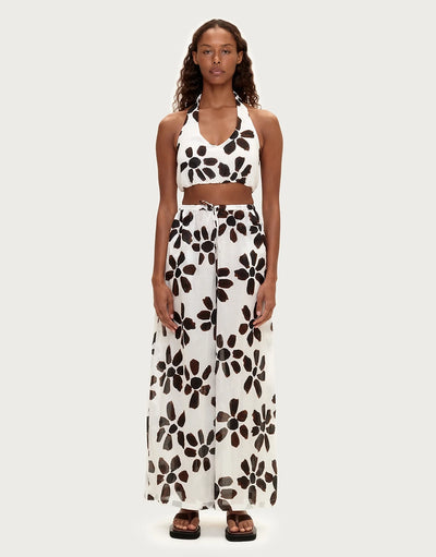 Cotton Pant - Chocolate Flower