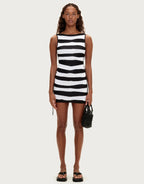 Textured Knit Mini Dress - Black Stripe by Zulu and Zephyr - view 3