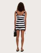 Textured Knit Mini Dress - Black Stripe by Zulu and Zephyr - view 5