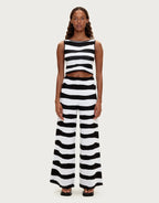 Textured Knit Tank - Black Stripe by Zulu and Zephyr