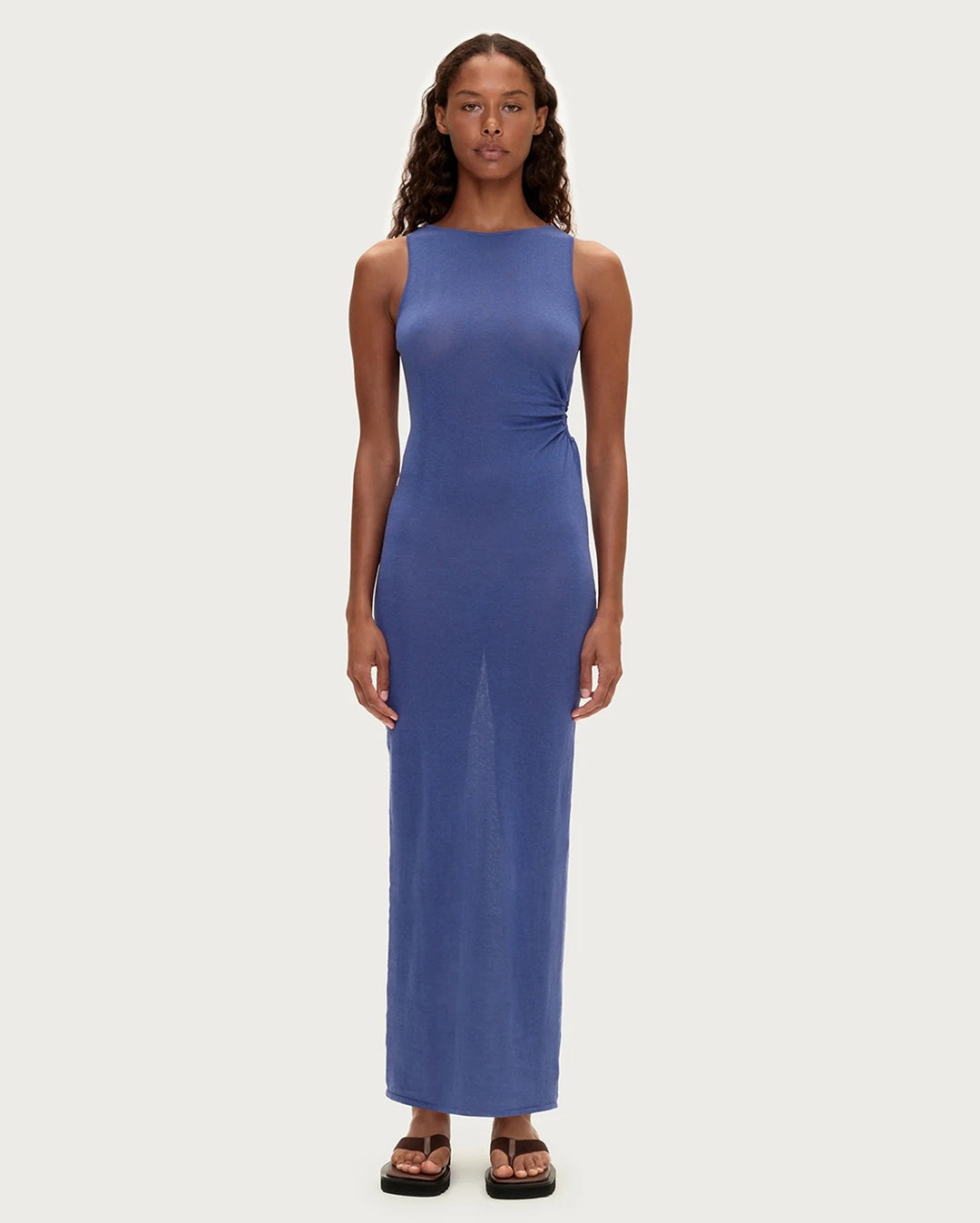 Cut Out Knit Dress - Blue Solid by Zulu and Zephyr